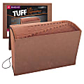 Smead® TUFF® Expanding File With Flap & Elastic Cord, 31 Pockets, 1-31, 15" x 10" Legal Size, 30% Recycled, Brown