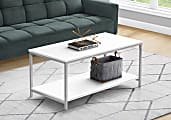 Monarch Specialties Abba Coffee Table, 18"H x 40"W x 20"D, White/Gray
