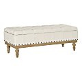 Office Star Landis Wood Storage Bench, Linen 1 thumbnail image