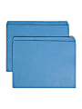 Smead® Color File Folders, With Reinforced Tabs, Letter Size, Straight Cut, Blue, Box Of 100 1 thumbnail image