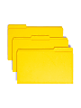 Smead® Color File Folders, With Reinforced Tabs, Legal Size, 1/3 Cut, Yellow, Box Of 100 1 thumbnail image