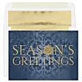 Custom Full-Color Holiday Cards With Envelopes, 7-7/8" x 5-5/8", Season's Greetings Gold Snowflake, Box Of 25 Cards 1 thumbnail image