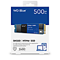 Western Digital® Blue SN550 NVMe Internal Solid State Drive, 500GB, WDBA3V5000ANC-WRSN