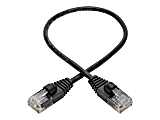 Tripp Lite Cat6a 10G Snagless Molded Slim UTP Ethernet Cable (RJ45 M/M) Black 1 ft. (0.31 m)
