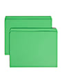 Smead® Color File Folders, With Reinforced Tabs, Letter Size, Straight Cut, Green, Box Of 100 1 thumbnail image