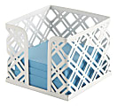 Realspace® Streya Cut-Metal Memo Holder, 3"H x 3-3/4"W x 3-3/4"D, White 1 thumbnail image