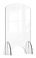 Rosseto Serving Solutions Avant Guarde Acrylic Sneeze Guard, Pass Through Window, 40" x 24", Clear
