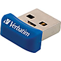 Verbatim 16GB Store 'N' Stay Nano USB 3.2 Gen 1 Flash Drive - Blue - 16GB - Blue