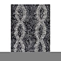 Anji Mountain Smiljan Rug’d Chair Mat, 1/2"H x 36"W x 48"D, Black/White