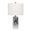 Lalia Home Marbleized Table Lamp, 24-1/4"H, White Shade/Marble Base 1 thumbnail image