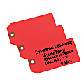 Avery® Colored Shipping Tags - 4.75" Length x 2.37" Width - Rectangular - 1000 / Box - Red