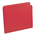 Smead® File Folders, Letter Size, Straight Cut, Red, Box Of 100