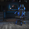 Flash Furniture X40 Gaming Chair With Fully Reclining Back And Arms, Black/Blue 1 thumbnail image