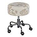Linon Cleo Adjustable Stool, Cow Print
