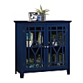 Sauder® Shoal Creek Display Cabinet, 2 Shelves, Indigo Blue