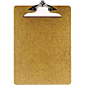 OIC® 100% Recycled Hardboard Clipboard, Letter Size, 9" x 12 1/2", Brown