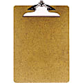 OIC® 100% Recycled Hardboard Clipboard, Letter Size, 9" x 12 1/2", Brown, 83140