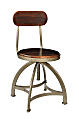 Coast to Coast Adjustable Accent Bar Stool, Honey Brown/Antique Silver