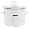 Better Chef 3-Quart Slow Cooker With Removable Stoneware Crock, White 1 thumbnail image