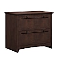 Bush Business Furniture Buena Vista 30-1/5"W Lateral 2-Drawer File Cabinet, Madison Cherry, Standard Delivery