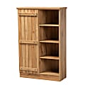 Baxton Studio Modern And Contemporary Farmhouse 49"H 1-Door Shoe Cabinet, Natural Oak Brown 1 thumbnail image