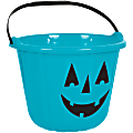 Amscan Halloween Jack-O-Lantern Bucket, 6-13/16” x 8-13/16”, Turquoise, Pack Of 6 Buckets 1 thumbnail image