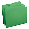 Smead® Color File Folders, With Reinforced Tabs, Legal Size, 1/3 Cut, Green, Box Of 100