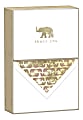 Punch Studio Elegant Thank You Note Cards With Envelopes, 5-1/2" x 4-1/4", Elephant, Blank Inside, Pack Of 10 Cards 1 thumbnail image