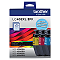 Brother® LC402XL High-Yield Cyan, Magenta, Yellow Ink Cartridges, Pack Of 3, LC402XL 3PK