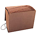 Smead® TUFF® Expanding File With Flap & Elastic Cord, 31 Pockets, 1-31, 12" x 10" Letter Size, 30% Recycled, Brown