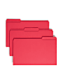 Smead® Color File Folders, With Reinforced Tabs, Legal Size, 1/3 Cut, Red, Box Of 100 1 thumbnail image