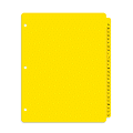 Avery® A-Z Plastic Preprinted Divider Tabs, 8-1/2" x 11", Yellow, Set Of 26