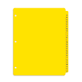 Avery® A-Z Plastic Preprinted Divider Tabs, 8-1/2" x 11", Yellow, Set Of 26