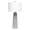 Lalia Home Concrete Pillar Table Lamp, 30-1/2"H, White Shade/Gray Base 1 thumbnail image