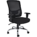 Lorell Big & Tall Mid-back Task Chair - Fabric Seat - Mid Back - 5-star Base - Black - 1 Each