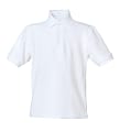 Royal Park Boys Uniform, Knitted Short-Sleeve Polo Shirt, XX-Small, White