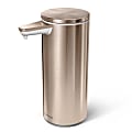simplehuman Touch-Free Rechargeable Sensor Liquid Soap and Hand Sanitizer Dispenser, 9 Oz, Rose Gold 1 thumbnail image