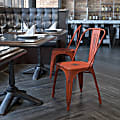 Flash Furniture Commercial Distressed Stackable Chair, Kelly Red 1 thumbnail image