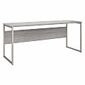 Bush® Business Furniture Hybrid 72"W x 24"D Computer Table Desk With Metal Legs, Platinum Gray, Standard Delivery 1 thumbnail image