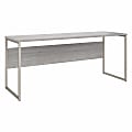Bush® Business Furniture Hybrid 72"W x 24"D Computer Table Desk With Metal Legs, Platinum Gray, Standard Delivery