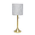 Simple Designs Tapered Table Lamp, 21"H, White & Black Shade/Gold Base 1 thumbnail image