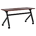 basyx by HON® Multipurpose 60"W Flip-Top Training Table, Chestnut 1 thumbnail image