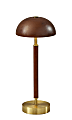 Adesso Ronny LED Cordless Table Lamp, 14-5/8”H, Walnut Shade/Antique Brass Base 1 thumbnail image