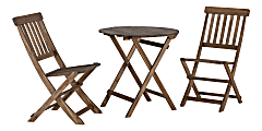 Linon 3-Piece Troy Catalan Café Set, Acorn 1 thumbnail image