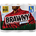 Brawny Industrial Pick-A-Size Paper Towels - 2 Ply - 6" x 11" - White - Paper - Durable - For Kitchen - 6 Rolls Per Pack - 564 / Pack