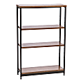 IRIS 48"H 4-Tier And Wide-Shelf, Brown/Black