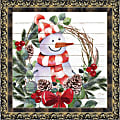 Timeless Frames® Holiday Art, 12” x 12”, Snowman Wreath