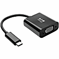 Tripp Lite USB C to VGA Adapter Converter, Thunderbolt 3 - M/F, USB 3.1, 1080p, Black, USB Type C, US - U44406NVBAM 1 thumbnail image