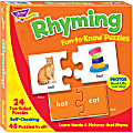 TREND Rhyming Fun-to-Know Puzzles, Pre-K, Set Of 24 Puzzles