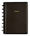 TUL® Discbound Notebook, Limited Edition, Junior Size, Narrow Ruled, 60 Sheets, Dark Brown Leather